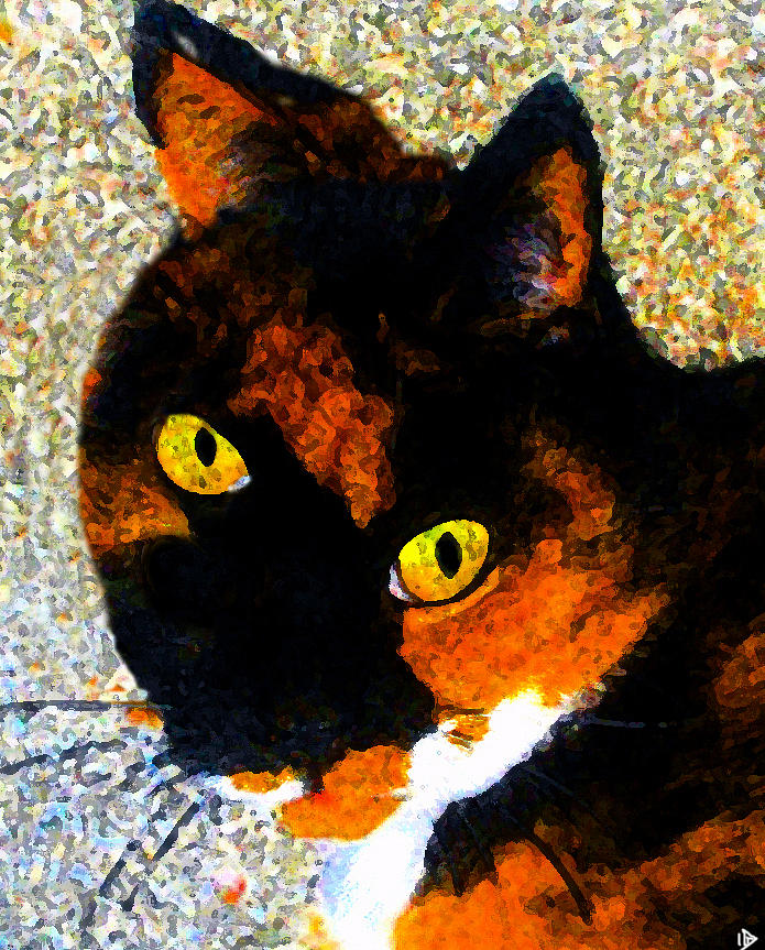 Looking Cat #1 Painting by David Lee Thompson