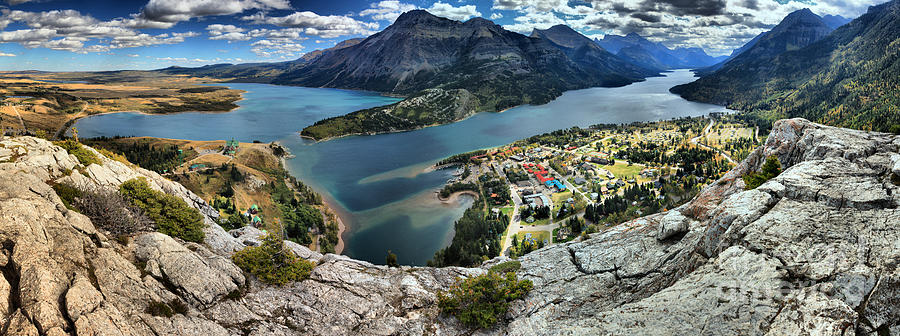 Looking Down On Waterton Lakes #1 Photograph by Adam Jewell