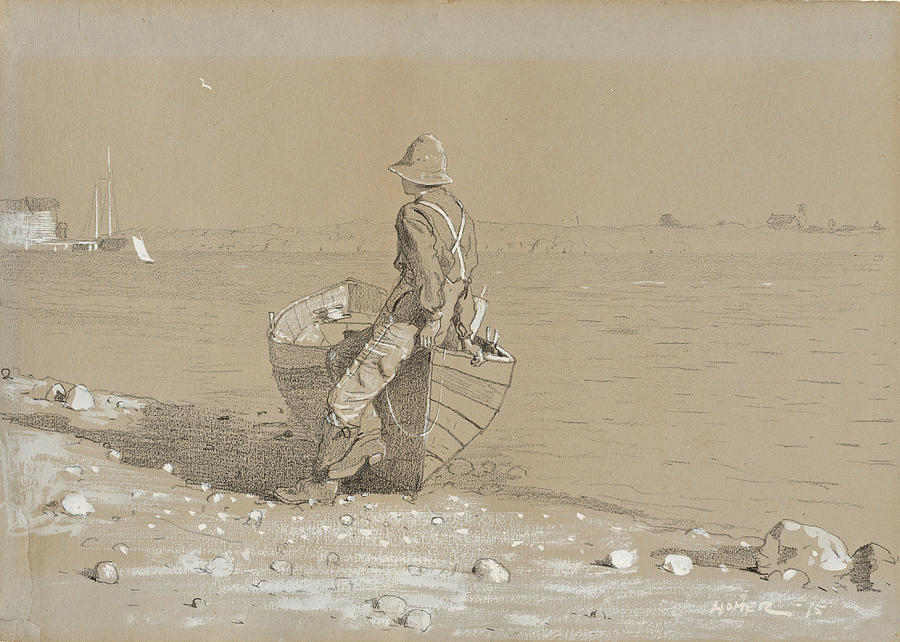 Looking Out Drawing by Winslow Homer