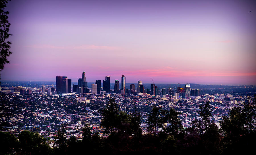 Los Angeles Skyline At Dusk Photograph by Gene Parks