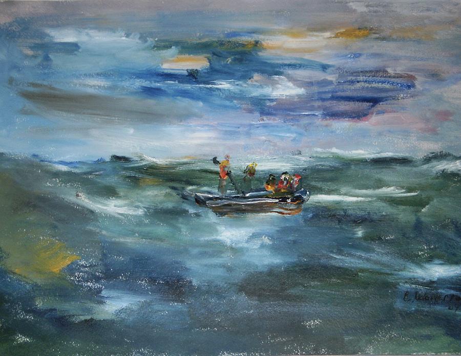 Lost At Sea #1 Painting by Edward Wolverton