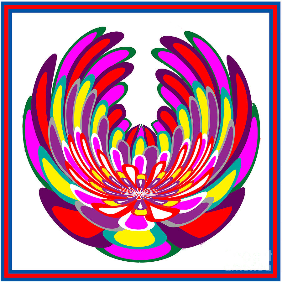 Abstract Mixed Media - Lotus Flower Stunning Colors Abstract  Artistic presentation by NavinJoshi #2 by Navin Joshi