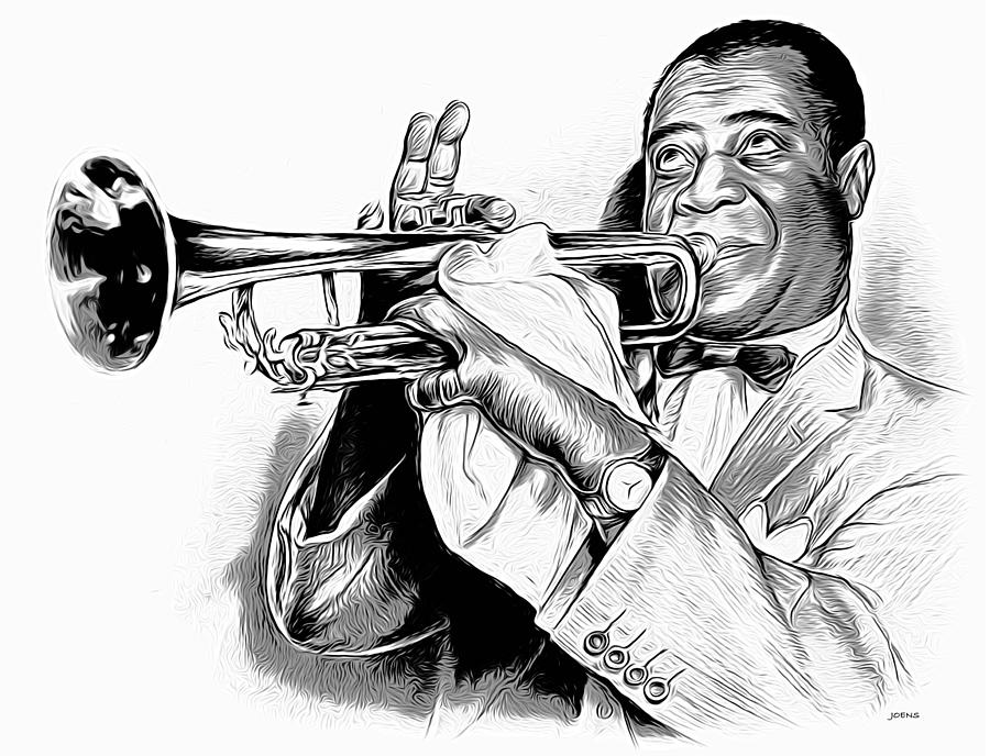 Louis Armstrong #1 Digital Art by Greg Joens