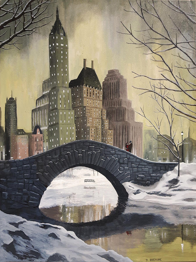 Love on the Gapstow #1 Painting by Dave Rheaume