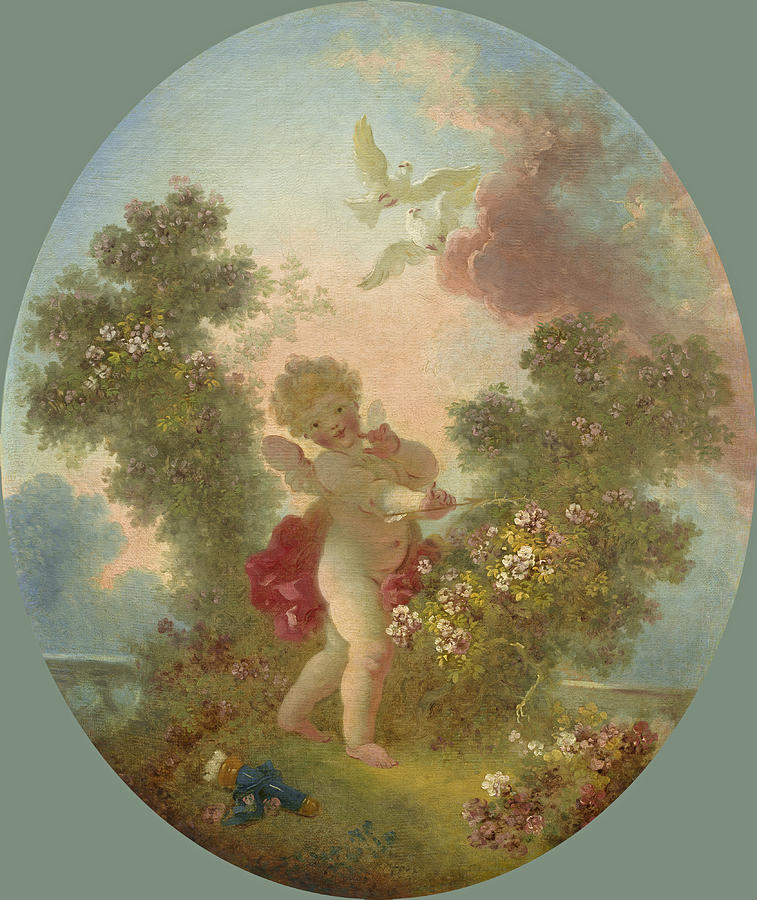 Love the Sentinel #2 Painting by Jean-Honore Fragonard