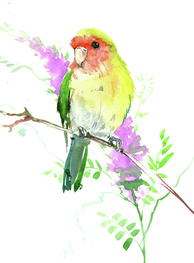 Lovebird #1 Painting by Suren Nersisyan