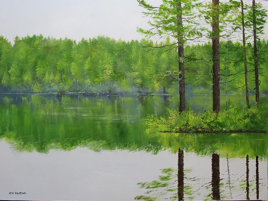 Lowell Lake #1 Painting by Ken Ahlering