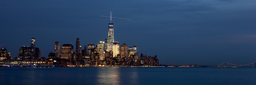 Lower Manhattan Skyline at Twilight #1 Photograph by Erin Cadigan