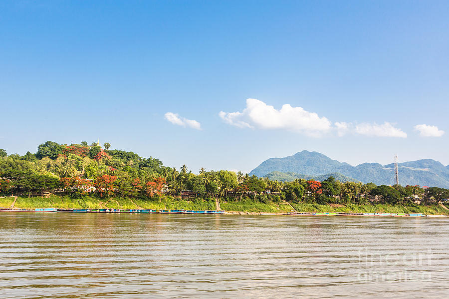 Luang Prabang from the Mekong river #1 Photograph by Didier Marti
