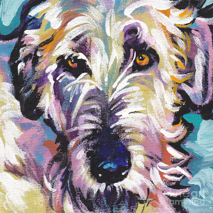 Dog Painting - Luck o the Irish by Lea S