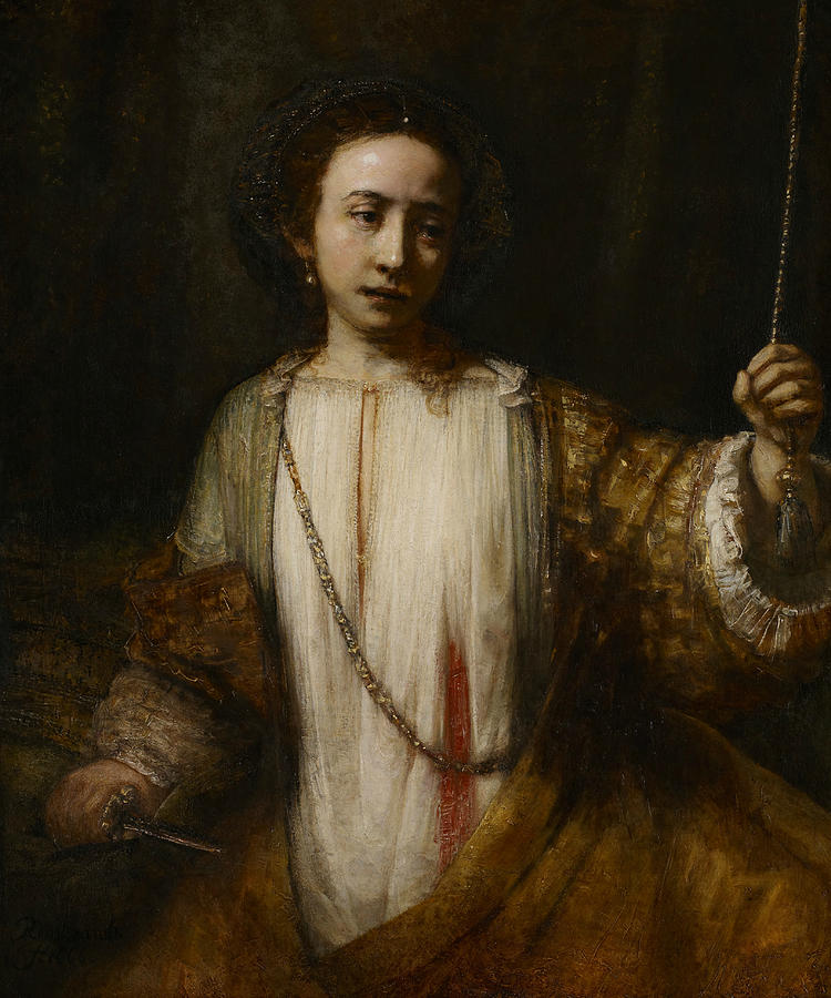 Rembrandt Painting - Lucretia  by Rembrandt
