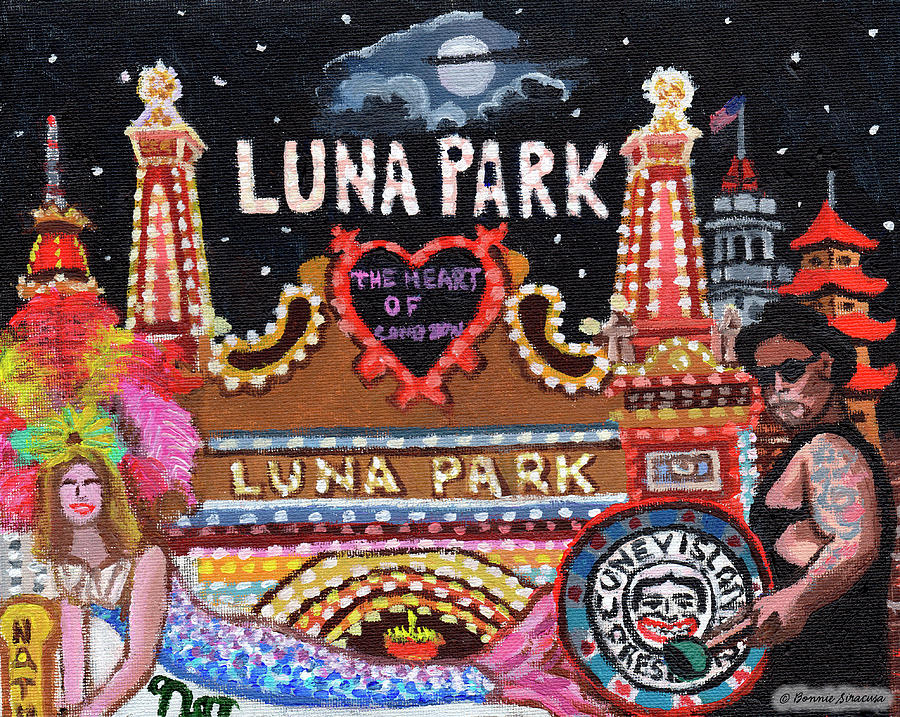 Luna Park Painting by Bonnie Siracusa