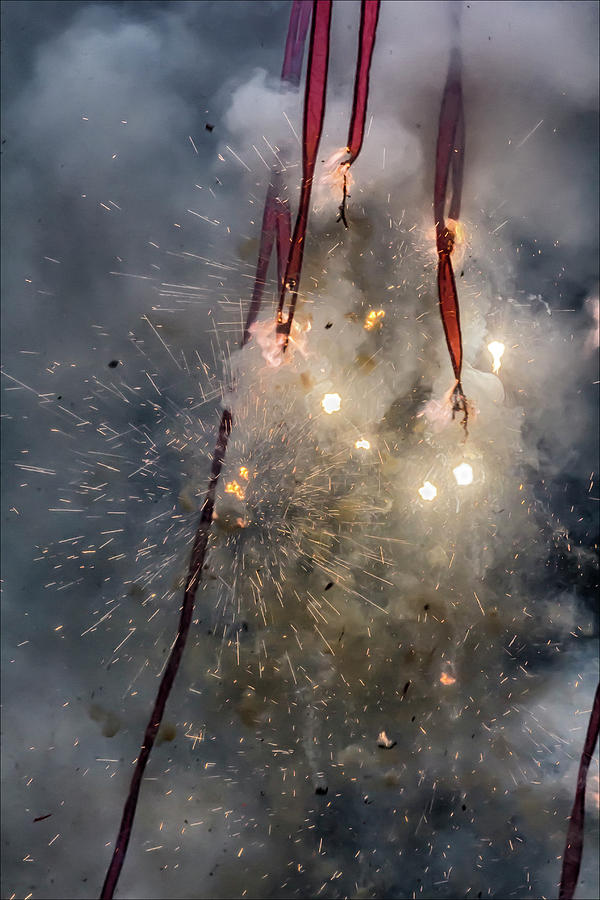 Lunar New Year NYC 2017 Fireworks #1 Photograph by Robert Ullmann