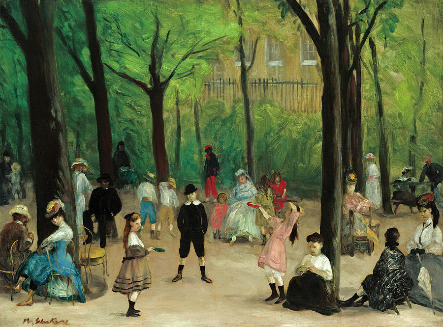 William James Glackens Painting - Luxembourg Gardens #1 by William James Glackens