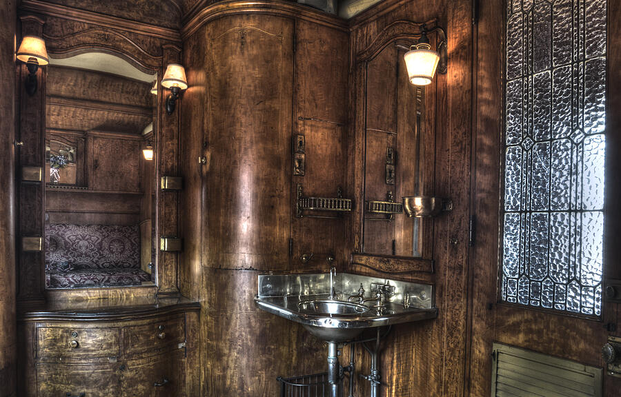 Old Luxury Railroad Bathroom Car Photograph by Paul W Faust - Impressions of Light