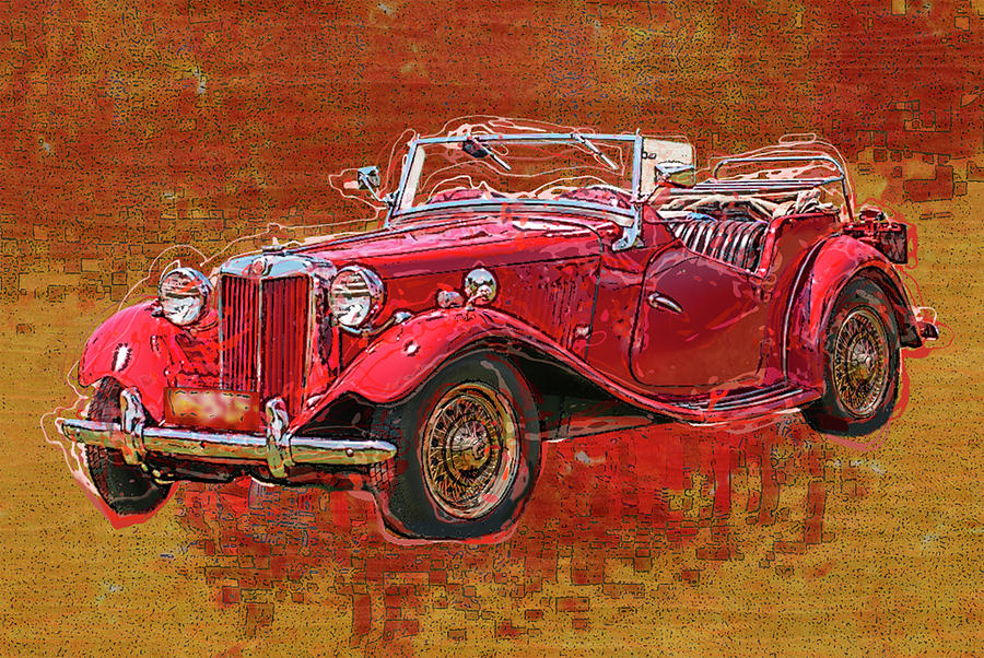 M G - Classic British Sports Car #1 Painting by Jack Zulli