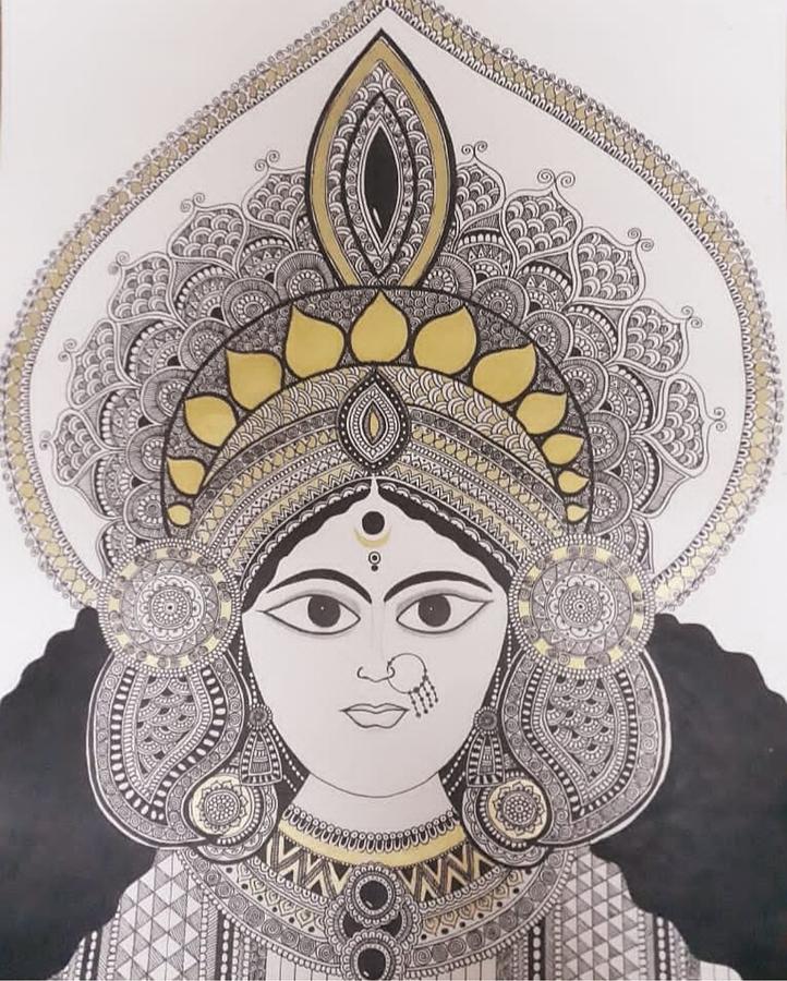 [Get 21+] Pencil Sketch Durga Maa Drawing With Colour