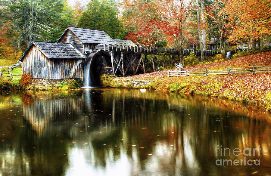 Fall Photograph - Mabry Mill Autumn #1 by Darren Fisher