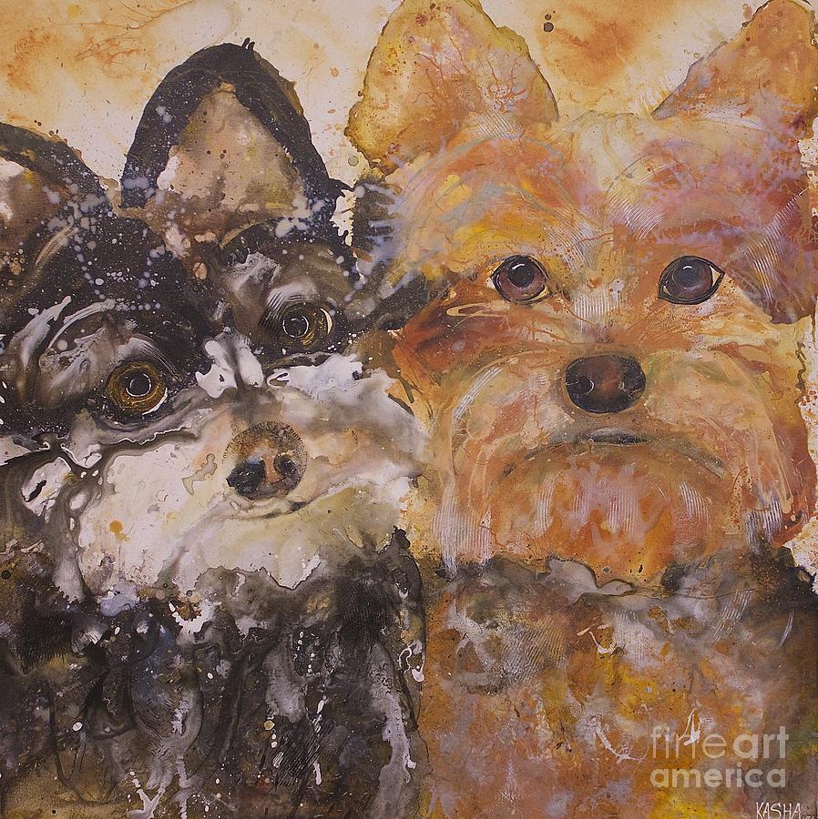 Mac and Otis Painting by Kasha Ritter