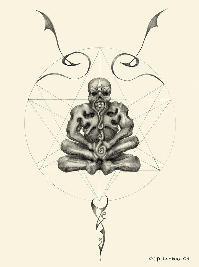 Magic Drawing - Macabre Meditation by J P Lambert