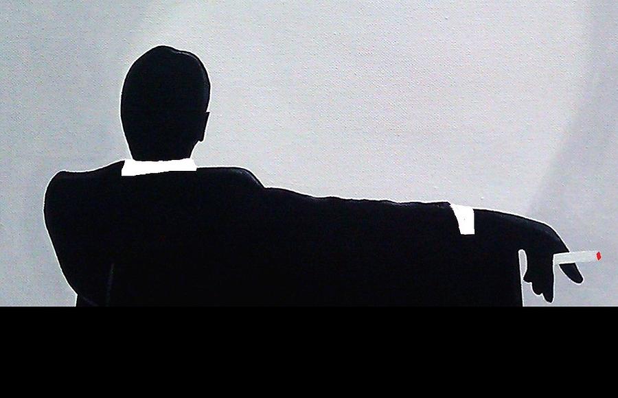 Abstract Painting - Mad Men in Silhouette #2 #1 by John Lyes