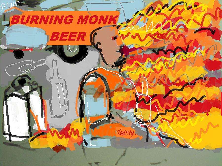 Beer Painting - Mad Monk Coffee #1 by Samuel Zylstra