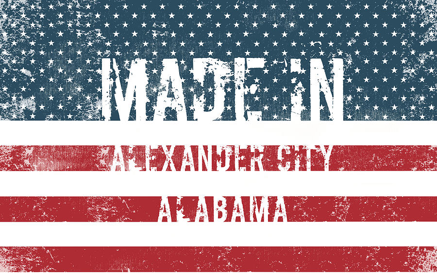 Made in Alexander City, Alabama #1 Digital Art by Tinto Designs