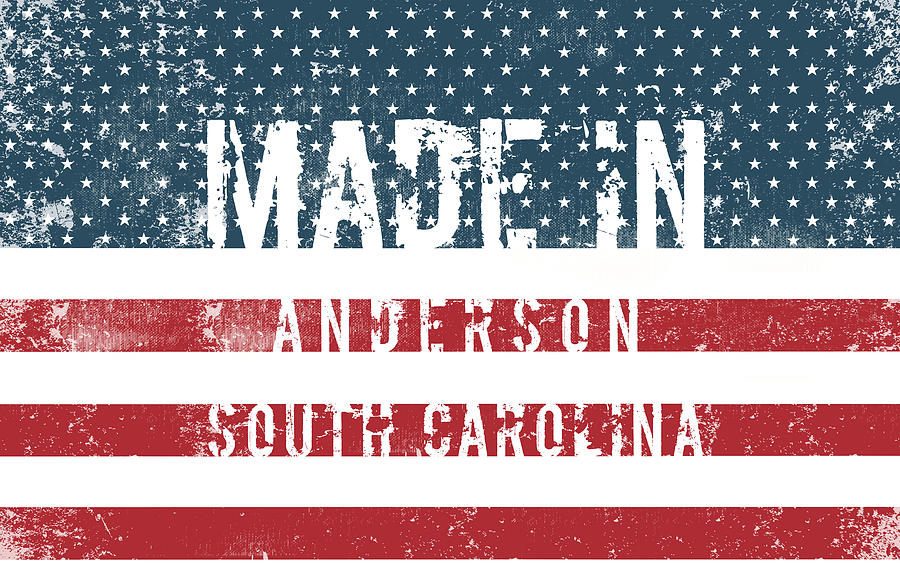 Anderson Digital Art - Made in Anderson, South Carolina #1 by Tinto Designs