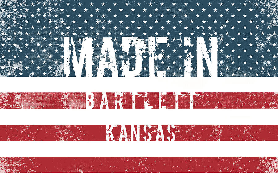 Flag Digital Art - Made in Bartlett, Kansas #1 by Tinto Designs