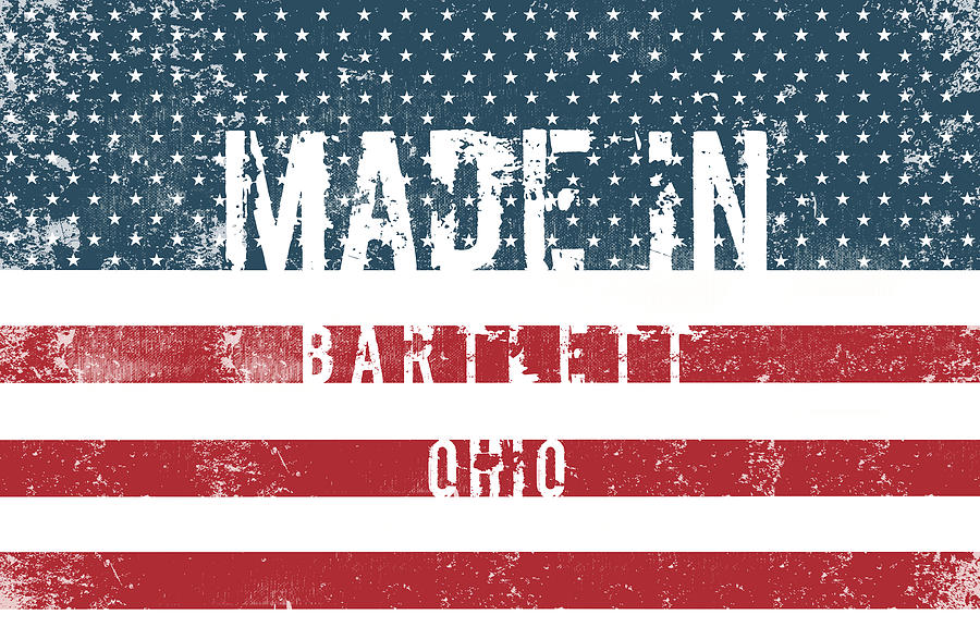 Flag Digital Art - Made in Bartlett, Ohio #1 by Tinto Designs