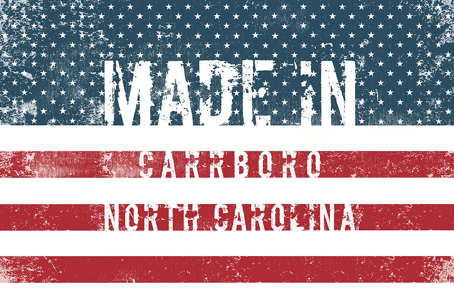 Made in Carrboro, North Carolina #1 Digital Art by Tinto Designs