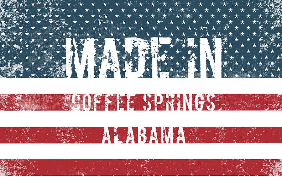 Made in Coffee Springs, Alabama #1 Digital Art by Tinto Designs