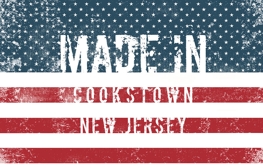 Flag Digital Art - Made in Cookstown, New Jersey #1 by Tinto Designs