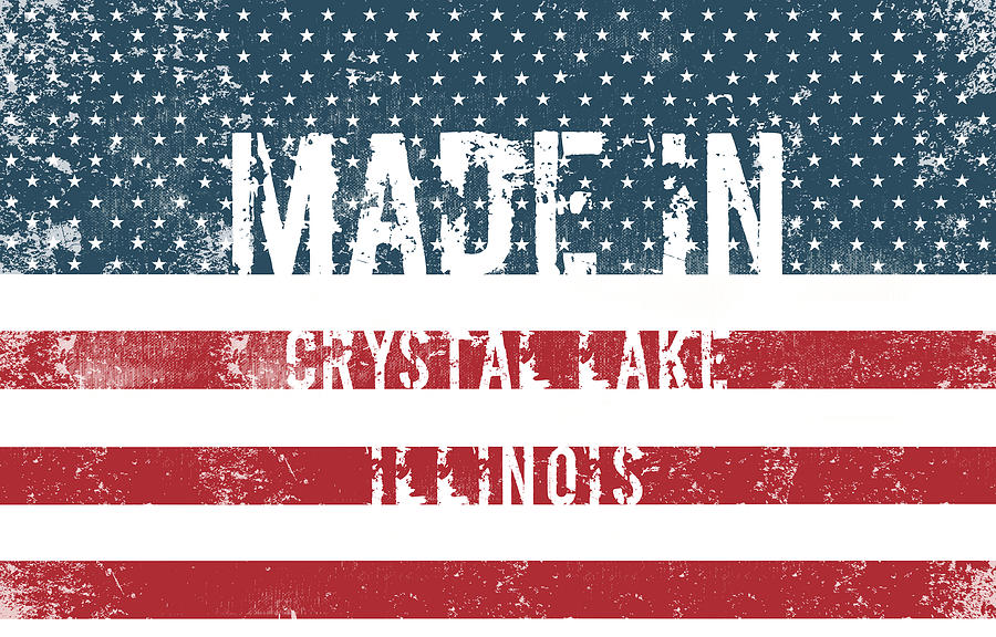 Made in Crystal Lake, Illinois #1 Digital Art by Tinto Designs