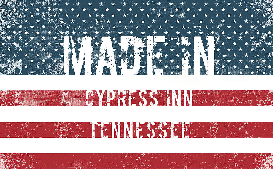Flag Digital Art - Made in Cypress Inn, Tennessee #1 by Tinto Designs