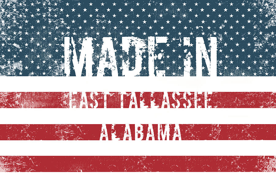 Made in East Tallassee, Alabama #1 Digital Art by Tinto Designs