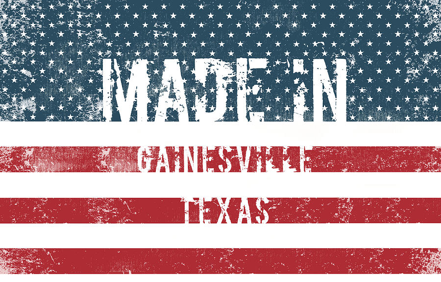 Gainesville Digital Art - Made in Gainesville, Texas #1 by Tinto Designs