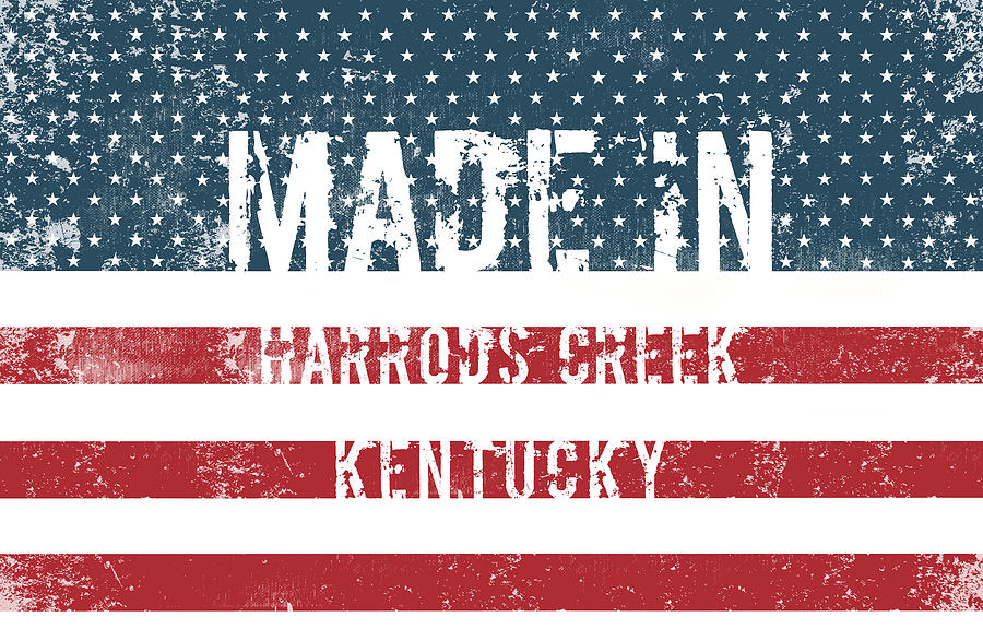 Flag Digital Art - Made in Harrods Creek, Kentucky #1 by Tinto Designs