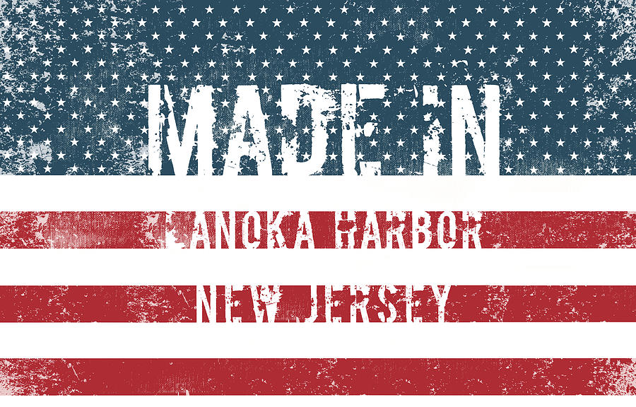 Flag Digital Art - Made in Lanoka Harbor, New Jersey #1 by Tinto Designs