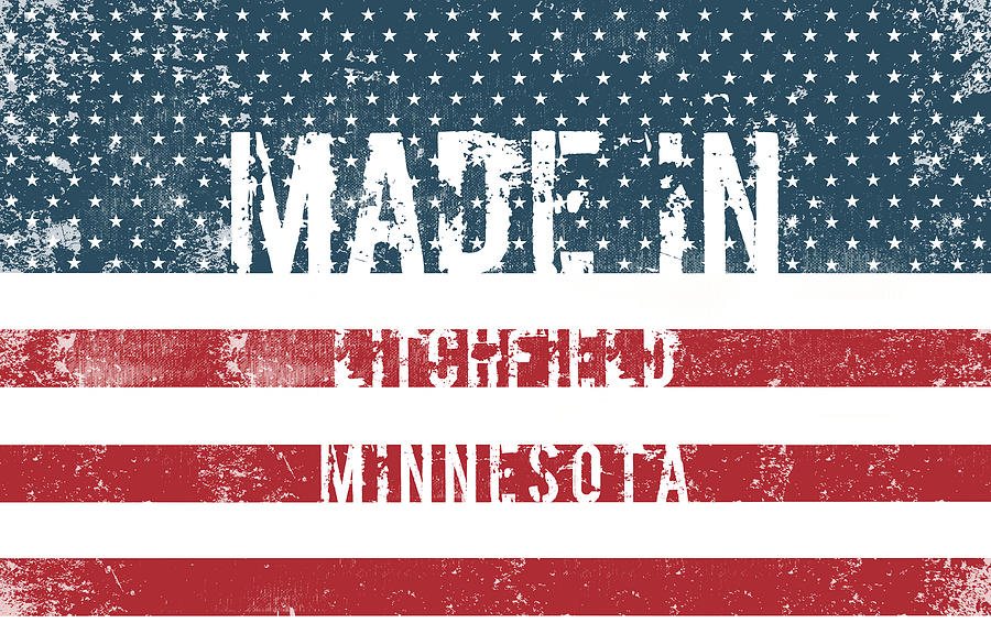 Flag Digital Art - Made in Litchfield, Minnesota #1 by Tinto Designs