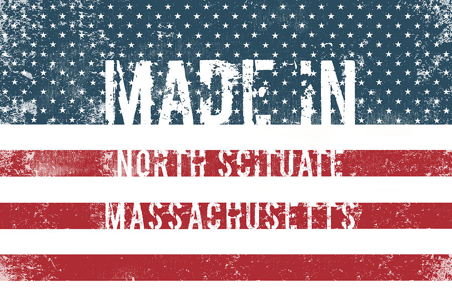 Flag Digital Art - Made in North Scituate, Massachusetts #1 by Tinto Designs