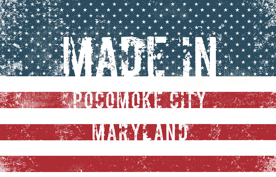 Made in Pocomoke City, Maryland #1 Digital Art by Tinto Designs