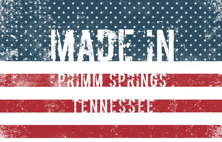 Made in Primm Springs, Tennessee #1 Digital Art by Tinto Designs