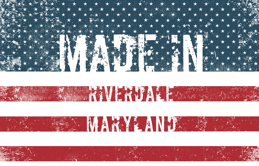 Flag Digital Art - Made in Riverdale, Maryland #1 by Tinto Designs