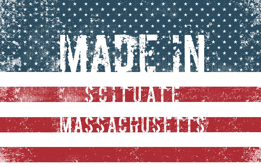 Flag Digital Art - Made in Scituate, Massachusetts #1 by Tinto Designs