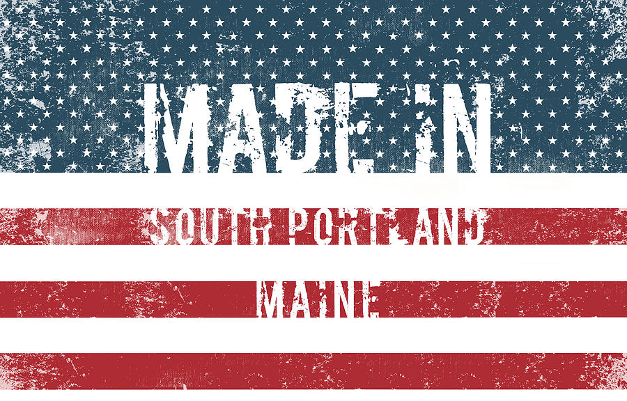 Made in South Portland, ME #1 Digital Art by Tinto Designs