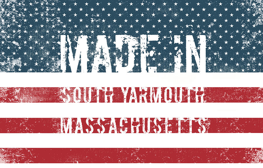 Flag Digital Art - Made in South Yarmouth, MA #1 by Tinto Designs
