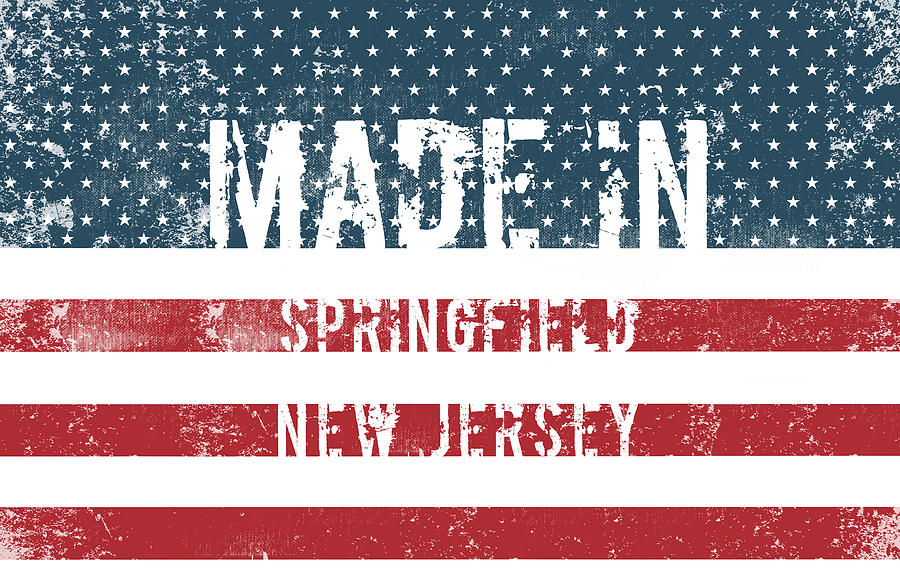 Made in Springfield, New Jersey #1 Digital Art by Tinto Designs