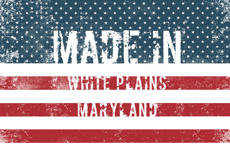 Made in White Plains, Maryland #1 Digital Art by Tinto Designs