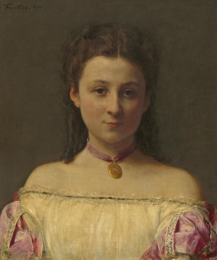 Mademoiselle de Fitz-James #1 Painting by Henri Fantin-Latour
